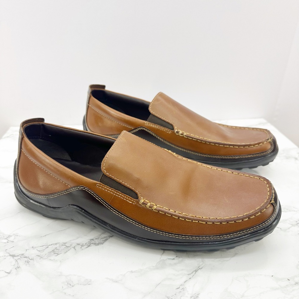 Cole Haan Tucker Venetian Loafers Mens 11 Brown Leather Slip On C03559 Moc Toe - Picture 4 of 7